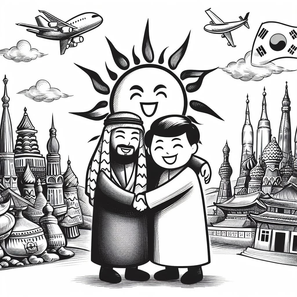 علم دبي كوريا الجنوبية